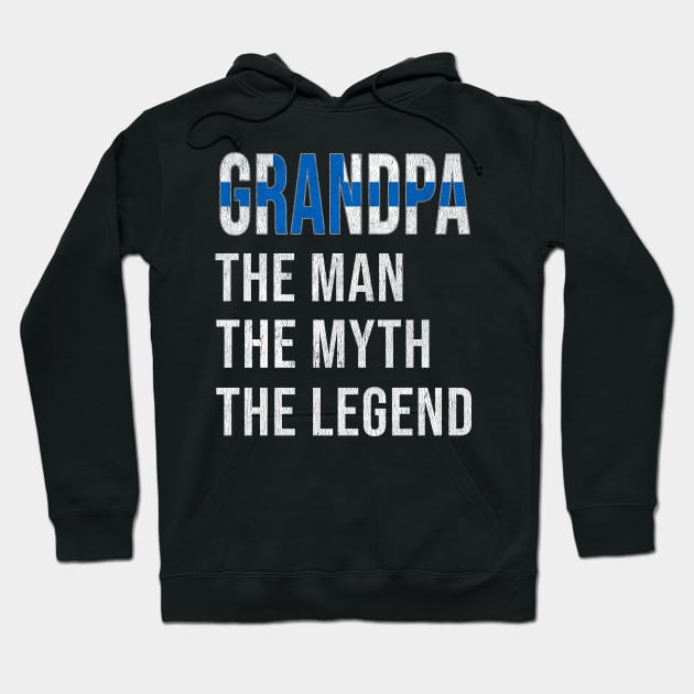 Grand Father Finnish Grandpa The Man The Myth The Legend - Gift for Finnish Dad With Roots From  Finland Hoodie by Country Flags